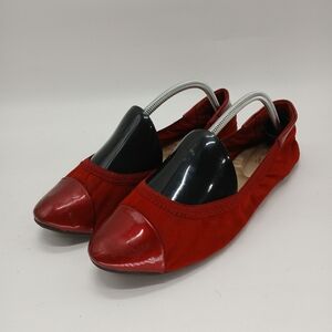Red Dex Flex slip ons, size 12